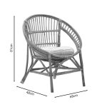 Karrige Blore Inart, me dru natyral 68x48x81cm - Image 6