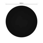 Sipërfaqe tavoline Senlo, ngjyrë e zezë D60cm - Image 2