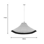 Llambë tavani Hatty Inart, E27, natyrale D60x115cm - Image 4