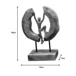 Dekor tavoline Dale Inart dru mango natyrale-alumin 19x9x28cm - Image 2