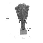 Zbukurim tavoline elefant Zap Inart dru mango ari 31x13x61cm - Image 2