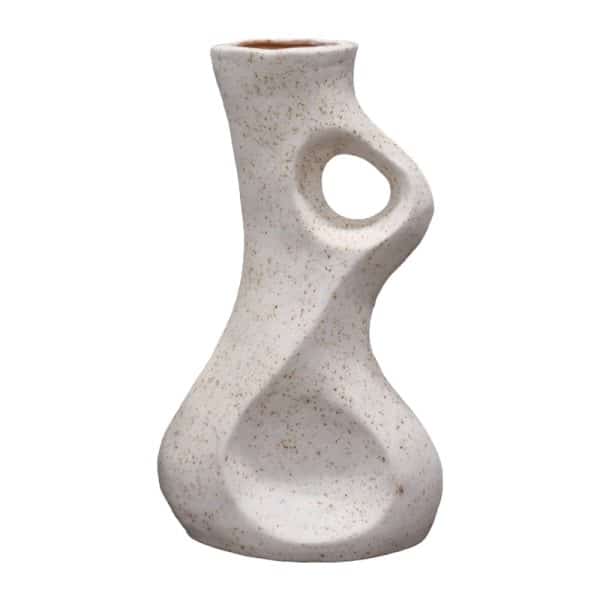Zbukurim tavoline Ferduo Inart terraciote e bardhe 13x12x35cm