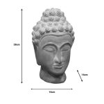 Dekor për tavolinë buda Rolia Inart, terrakote gri 16x16x28cm - Image 2