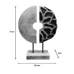 Dekorim tavoline Ostor I Inart, dru mango natyral-metal 30.5x9x41cm - Image 2