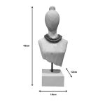 Bust Kasma I Inart mango e bardhë dru-metal 18x12x43cm - Image 2