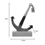 Dekorimi i tavolinës spirancë detare Elize Inart dru mango e bardhë-gri-blu 37,5x7,5x52cm - Image 3