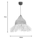 Llambë tavani Boher Inart, me bar deti në nuancë natyrale Φ33x76cm - Image 3