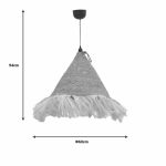 Llambë tavani Geole Inart, në nuancë natyrale Φ60x94cm - Image 3