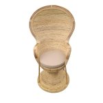 Karrige Rea Inart, me jastëk bezhë-ratan natyral 85x85x141cm - Image 2