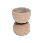 Klero Inart natyrore suar stool druri solid D30x45cm