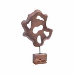 Dekor tavoline Strab Inart, dru natyral tik-metal, 55x10x80cm - Image 2