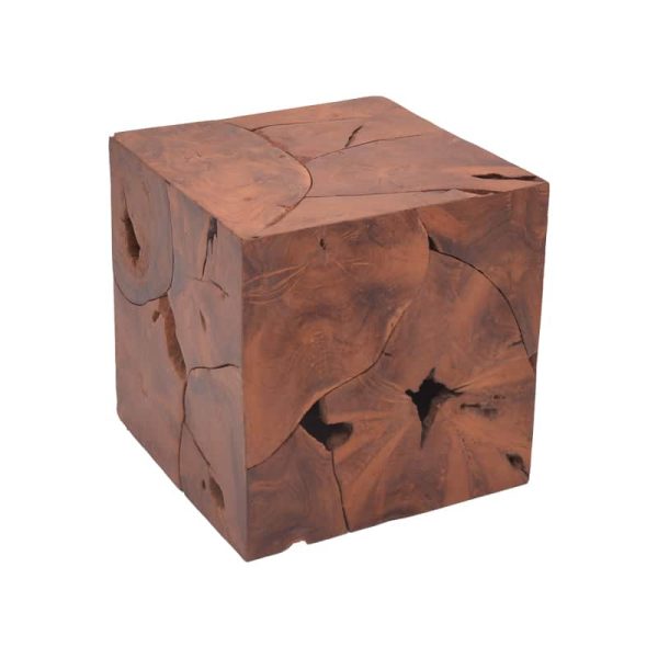 Boxy Inart stool natyrore druri i fortë i tekut 40x40x40cm