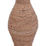 Vazo dekorative Lerpon Inart , e bërë nga materiali i bananes, në nuancë antike natyrale D40x100cm - Image 3