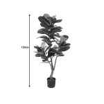 Bimë dekorative në vazo Fiddlehead, PP jeshile H120cm - Image 4