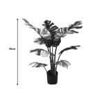 Bimë dekorative në vazo Monstera I, PP jeshile H90cm - Image 4