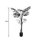 Bimë dekorative në vazo Monstera II, PP jeshile H132cm - Image 4