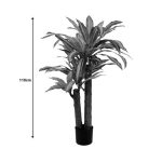 Bimë dekorative në vazo Draceana, PP jeshile H110cm - Image 4
