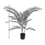 Bimë dekorative Areca I, në vazo Inart, PP ngjyrë e gjelbërt, H120cm - Image 4