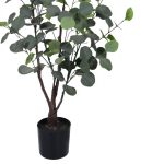 Bimë dekorative Eukalipt, në vazo, PP jeshile, H120cm - Image 3