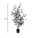 Bimë dekorative Eukalipt, në vazo, PP jeshile, H120cm - Image 4