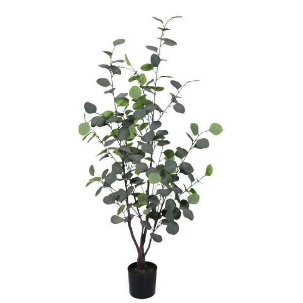 Bimë dekorative Eukalipt, në vazo, PP jeshile, H120cm