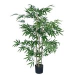 Bimë dekorative Bambu, në vazo, PP jeshile, H130cm