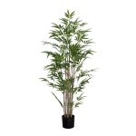 Bimë dekorative Bamboo I, në vazo, PP jeshile H150cm