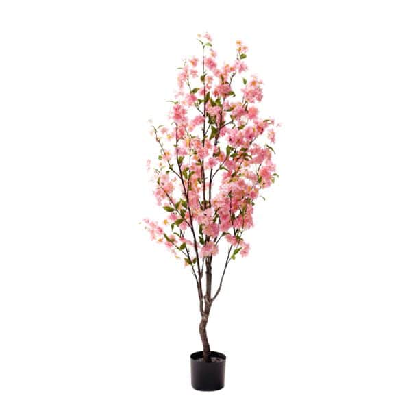 Bimë dekorative Peach flower, në vazo, PP rozë H140cm