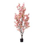 Bimë dekorative Peach flower I, në vazo, PP rozë H170cm