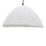 Llambë tavani Litho Inart, prej letre të shtypur në ngjyrë të bardhë dhe hekuri, 42x39x123.5cm - Image 2