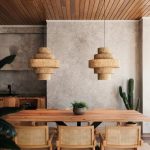 Llambë tavani Spelo Inart, shtyp letre-hekur D51x148cm - Image 2