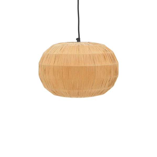 Llambë tavani Ozelia Inart, me dizajn kafe prej letre dhe hekuri, përmasat D33x122cm.<br> <br>