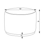 Tabure Numan, stof antracit me këmbë metalike të zeza D60x44cm - Image 3