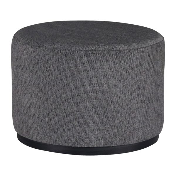 Tabure Numan, stof antracit me këmbë metalike të zeza D60x44cm