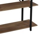 Bookcase Reson  oa melaminek-black metal 120x34x180cm - Image 3
