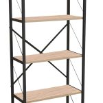 Bookcase Draizy  lisi melamine-black metal 60x30x150cm - Image 3