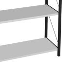 Bookcase Draizy melamine-black metal 60x30x150cm - Image 3