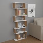 Bookcase Iolmi  lisi-white melamine 60x19.5x160cm - Image 2