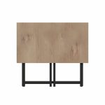 Tavolinë zyre e palosshme Thox, melaminë ngjyrë lisi, metal i zi 80x50x72cm - Image 3