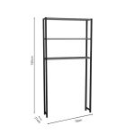 Kabineti i lavanderisë Bothy  melamine-melamine e zezë 70x21x150cm - Image 3