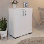 Dollap Yven, melaminë e bardhë 65x32x83cm - Image 2