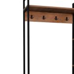 Mobilje hyrëse Thoj lisi melamine-black metal 120x34x180cm - Image 3