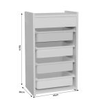 Kabineti me shporta Toily  melamine bardhë 45x30x75cm - Image 6