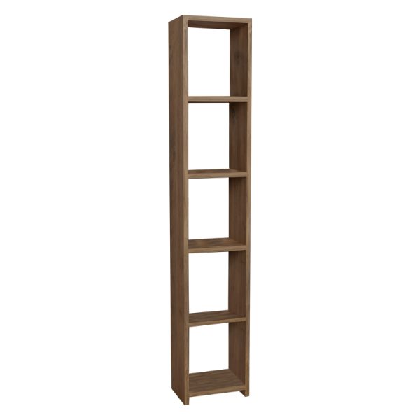 Barzine melamine bookcase në hije natyrore 27.6x19.5x150cm
