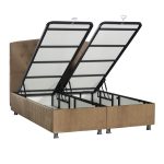 Lanse  krevat dopio me hapësirë magazinimi beige 160x200cm - Image 4