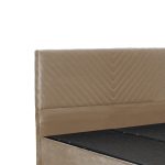 Krevat çift Rizko, me hapësirë magazinimi, ngjyrë kafe, 160x200cm - Image 4