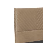 Rizko  krevat të vetme kadife me hapësirë magazinimi beige 120x200cm - Image 4