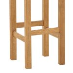 Tavolinë anësore Bajok, prej drurit masiv të ahut, me MDF me sipërfaqe arrë, 35x35x62cm - Image 5