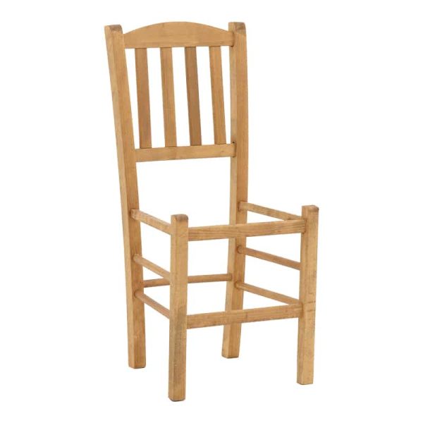 Karrige bari Damnir  dru masiv ahu ngjyrë arre 41x42x92cm