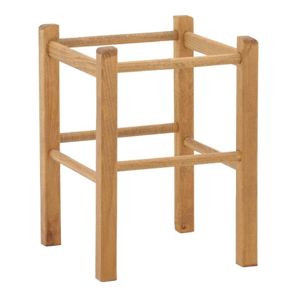 Stol bari Oligor dru masiv ahu ngjyrë arre 34x4x47cm